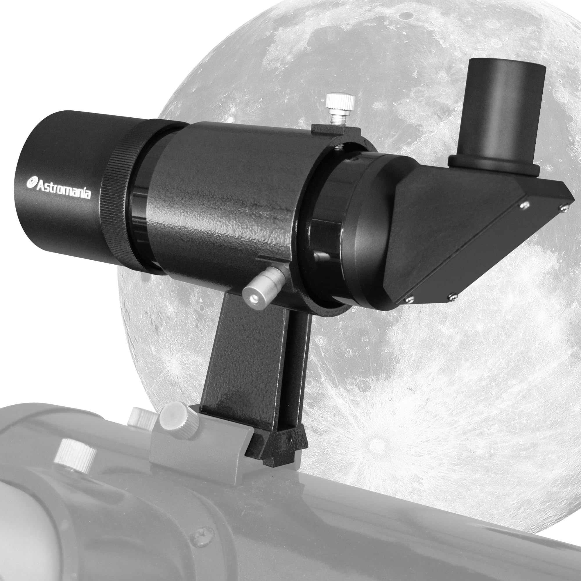 Photo 1 of Astromania Finder Scope 9x50, Right Angle Correct Image Optical Telescope Finder, Fully Multi-Coated Finderscope for Astronomical Telescope with Crosshair and Bracket - Upright and Non-Reversed Image