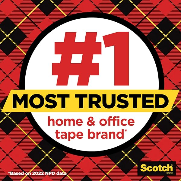 SCOTCH SUPER HOLD, TRANSPARENT, CLEAR GLOSSY FINISH, 4 TAPE ROLLS WITH DISPENSER, TAPE ROLLS FOR HOME OFFICE AND SCHOOL, 3/4 IN. X 650 IN.
