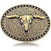 MASOP VOGU Western Belt Buckle for Men Cowboy Belt Buckles Vintage Texas Bull Belt Buckles for Women Jean's Accessory