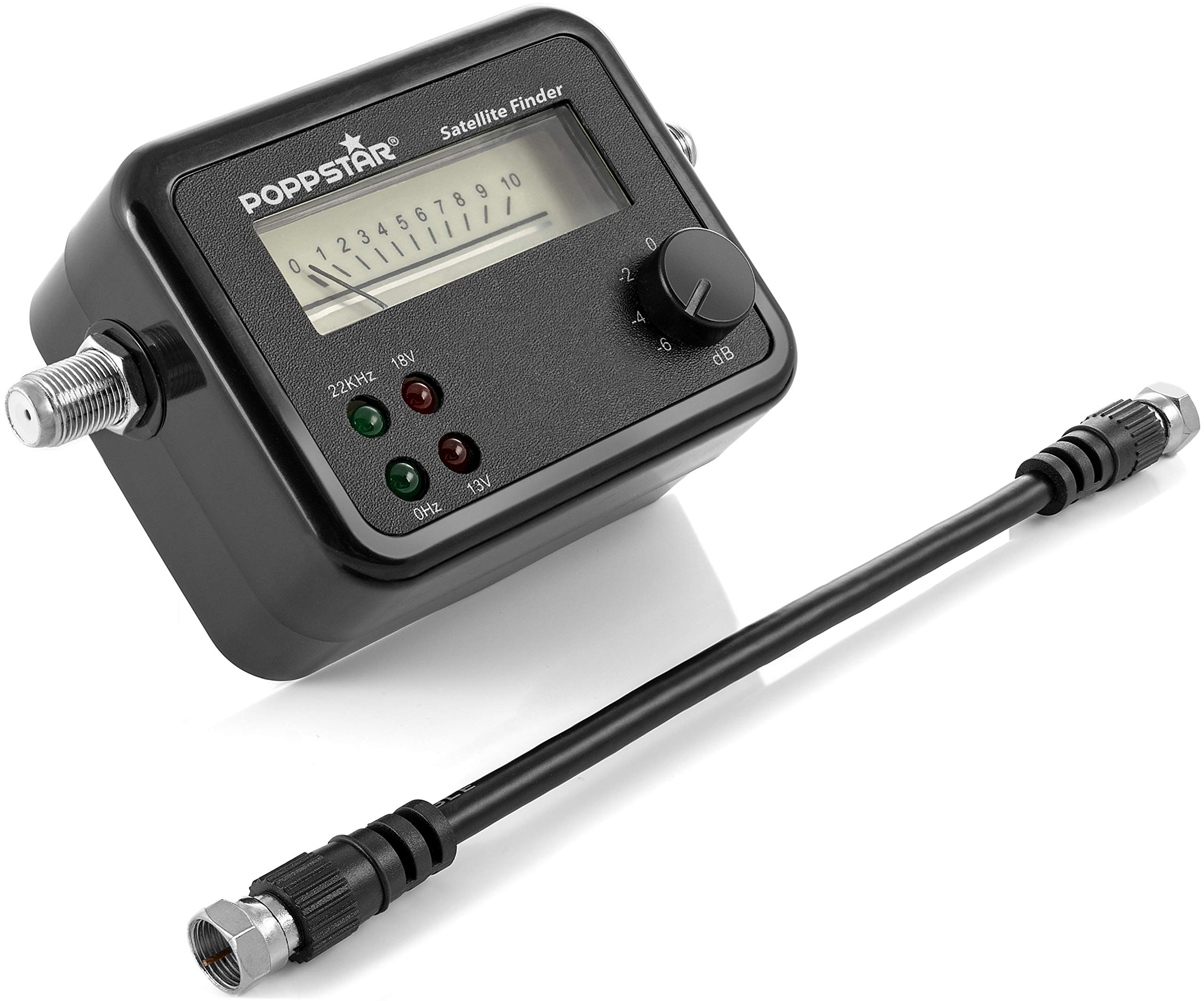 Poppstar Satellite Finder Measuring Device for Exact Calibration of Satellite - Antennas, incl. 19.5cm connector cable