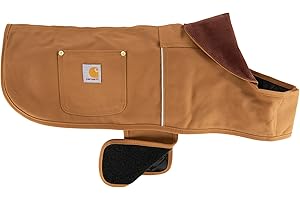 Carhartt Firm Duck Dog Chore Coat, Insulated Weather Resistant Jacket for Cold and Windy Conditions, Carhartt Brown, Large