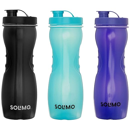 60% Off Deal - Solimo Water Bottle, Set of 3, 1L