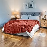 ONDAN Electric Heated Blanket 72"x84" Full Size Flannel Heated Blanket, Cozy & Warm for All Night, 5 Heat Settings & 10 Hours Auto Off, Machine Washable, Brick Red