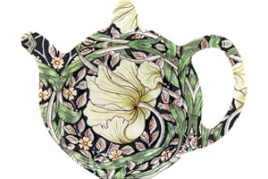The Leonardo Collection William Morris Pimpernel Teabag Tidy for Kitchen & Home | British Designed Durable Tea Bag Tidy | Tea Bag Dish for Used Tea Bags | Teabag Dish with Modern Design
