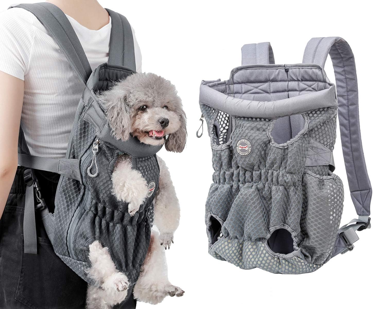 Tineer Dog Carrier Backpack Legs Out Front Pet Carrier Backpack for