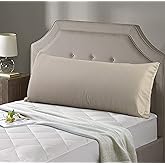 Evolive New 300TC Thread Count 100% Cotton Body Pillow Cover/Case Replacement with Hidden Zipper Closure 21"x54" (Taupe)