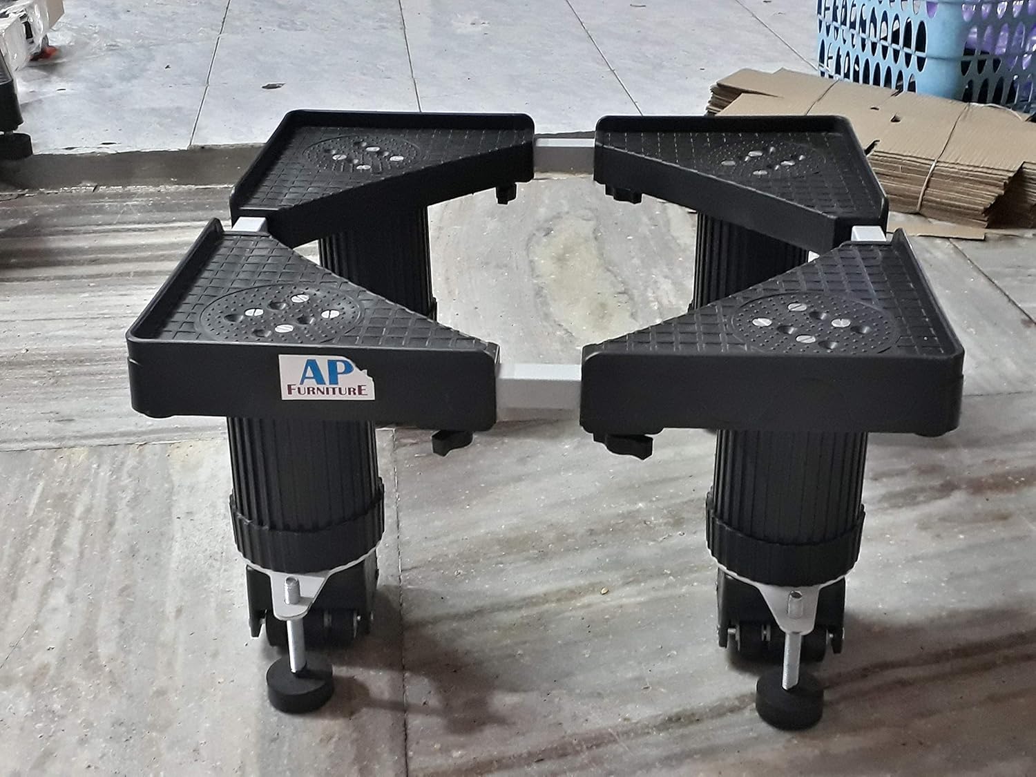 A.P. Furniture Movable Plastic Washing Machine Stand for All Sizes , 8