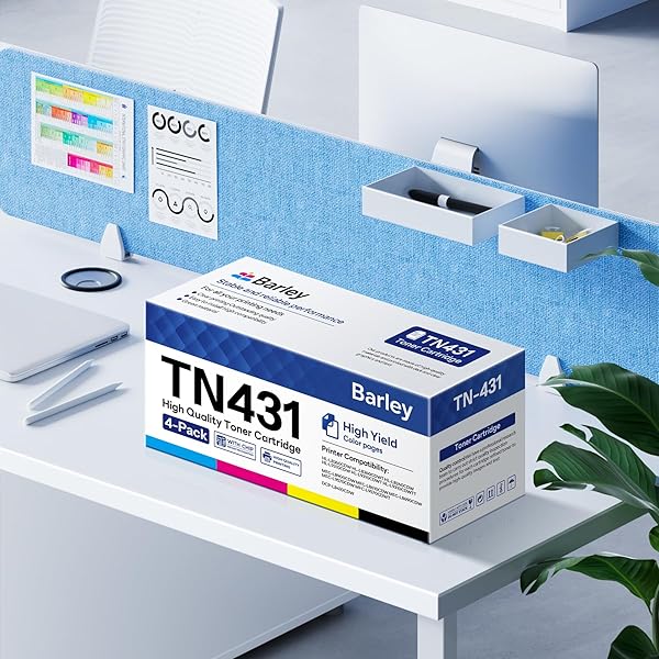 TN-431 TN431 4-COLOR TONER CARTRIDGE SET 4 PACK COMPATIBLE TN431 TN-431 MFC L8900CDW TONER CARTRIDGES REPLACEMENT FOR BROTHER TN431 TN-431 MFC-L8900CDW HL-L8360CDW PRINTER INK.