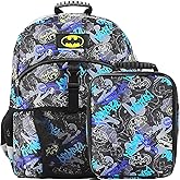 Bioworld Batman 2-Piece 16" Premium Backpack & Lunch Kit Set for boys