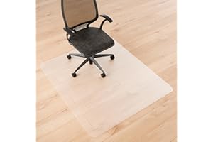 Naturei Office Chair Mat for Hard Floors- 53" x 45", Desk Floor Mat for Rolling Chairs, Clear Plastic Chair Mat, Easy Glide, Under Desk Floor Protector for Home and Office Use