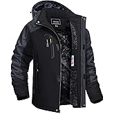 TACVASEN Winter Jacket Men's Water-Resistant Fleece Jacket Snow Ski Jacket Military Tactical Jacket Coat Parka Hood Raincoat
