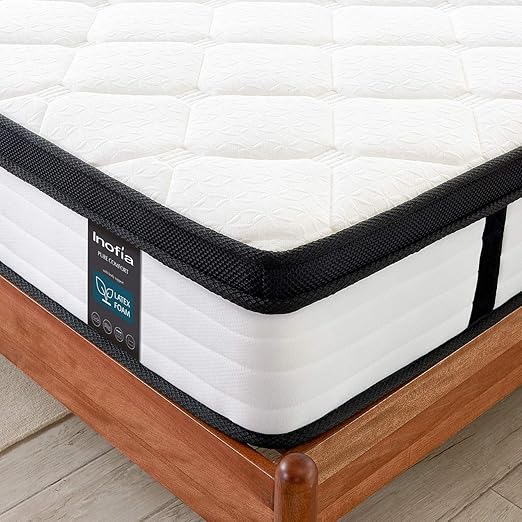 Inofia Double Mattress 4FT6 Latex Memory Foam Mattress with Pocket