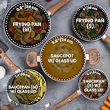 Nuovva Non Stick Pots and Pans Set Induction 8pc Marble Coating with Lids view 2