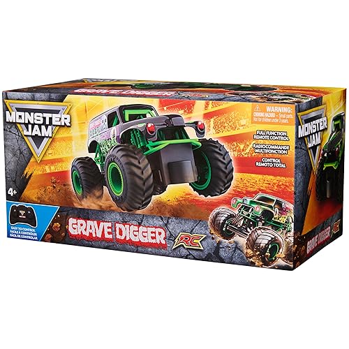 Monster Jam Official Grave Digger Remote Control Monster Truck,