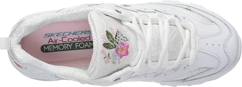 pink skechers with flowers