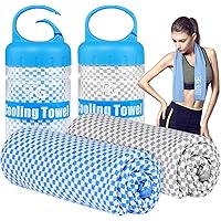 BOGI 2 Pack Cooling Towel, Cooling Towels for Neck and Face Ice Towel for Instant Cooling, Soft Breathable Chilly Towel, Stay