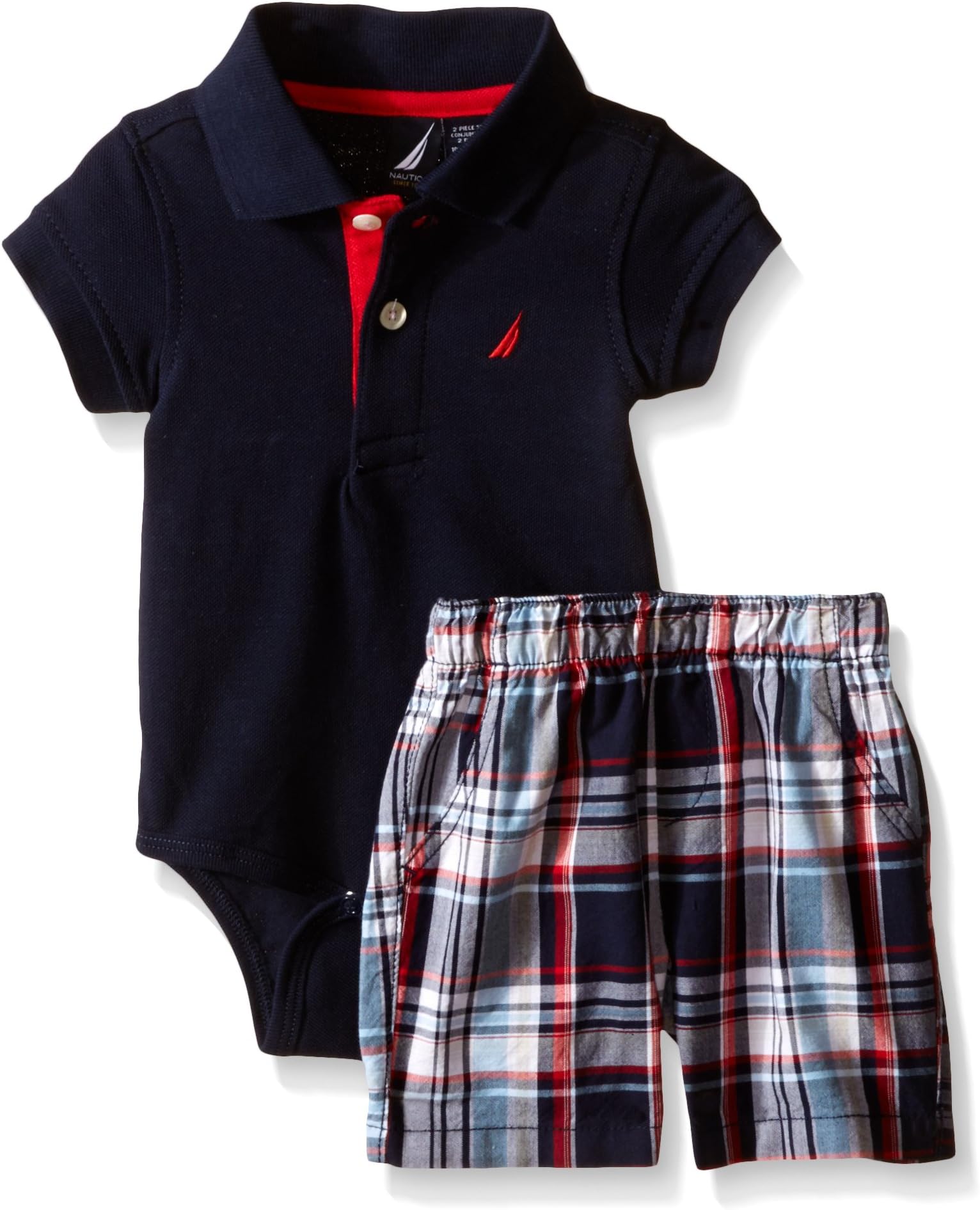 Nautica Boys' 2 Piece Bodysuit Short Set