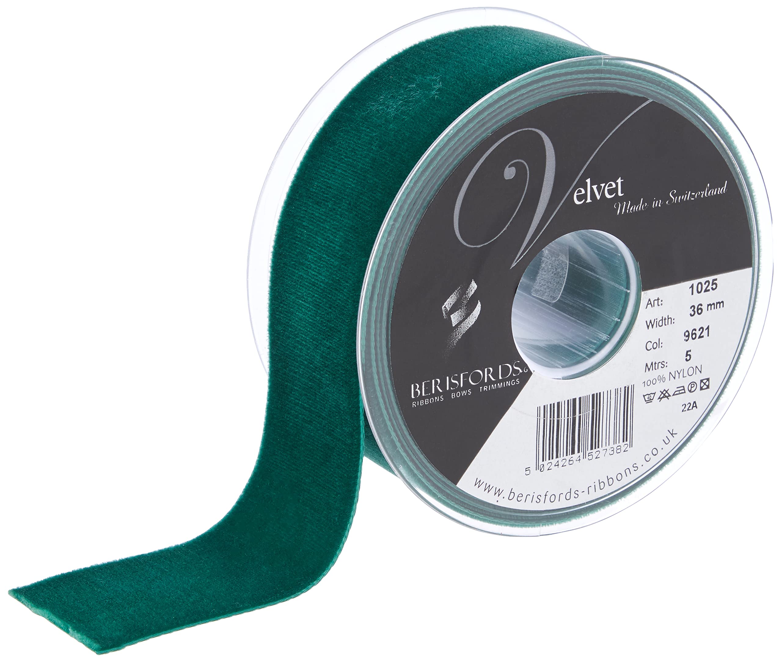 Berisfords Velvet Ribbon, Bottle, 102 x 45 x 102 cm