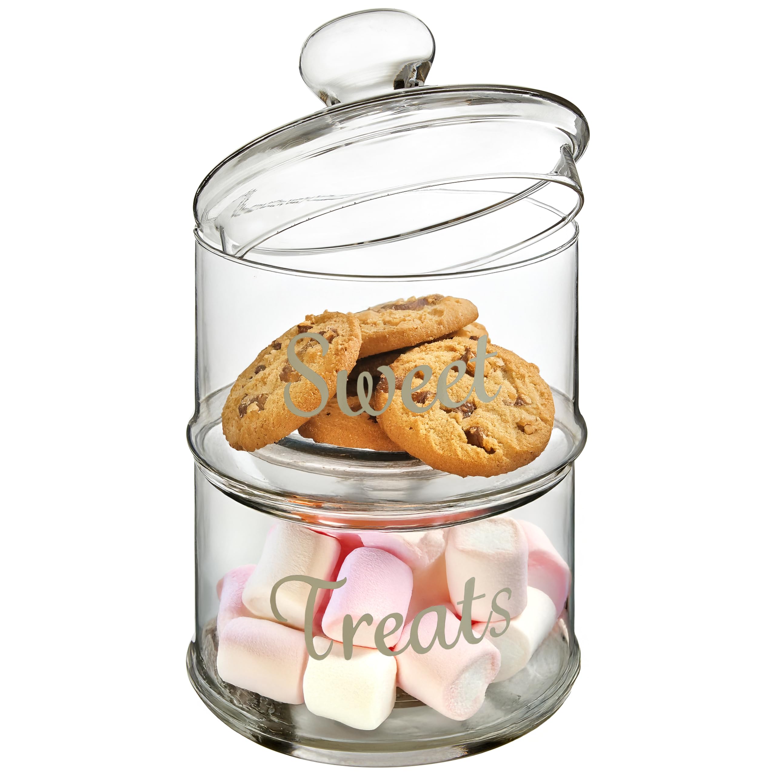 Premier Housewares Stackable Storage Jars, Clear, 2-Piece
