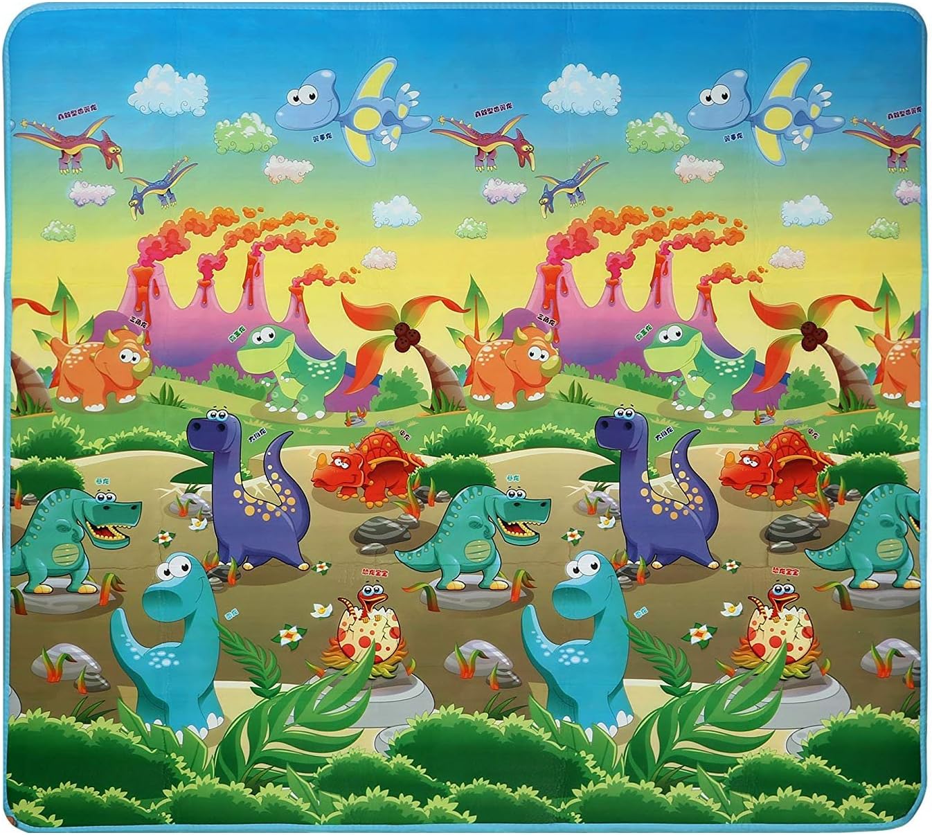 Extra Large Baby Play Mat - Non-Toxic Non-Slip Waterproof Playroom Nursery Game Crawling Rugs - Double Sides Foam Floor PlayMat for Babies Toddlers and Kids - 70.2x78x0.2inch