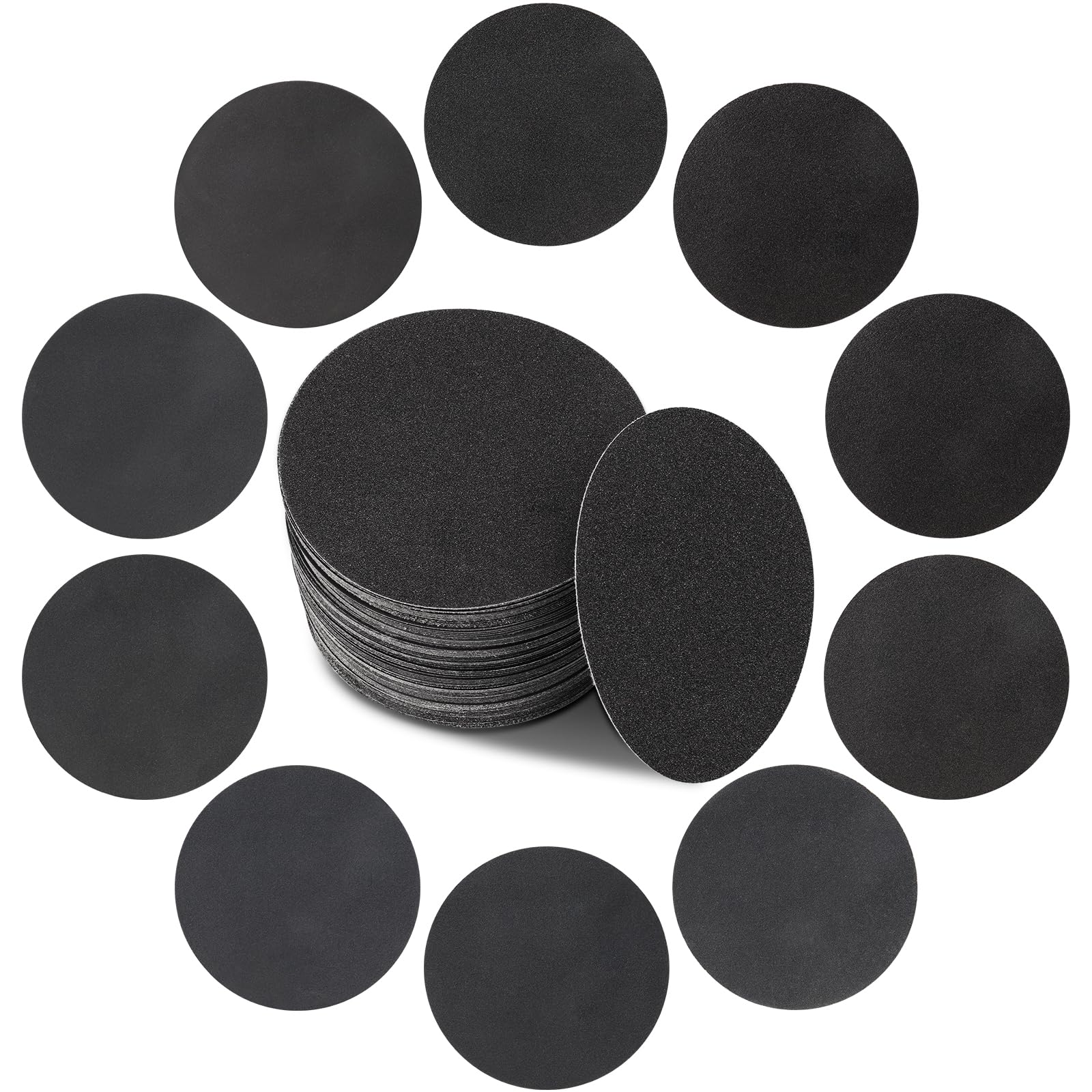 STEBRUAM 50PCS 150mm Sanding Discs Silicon Carbide No Hole Dry Wet Sandpaper Grit 60/80/100/120/150/180/220/240/320/400 for or Random Orbital Sander — image 1