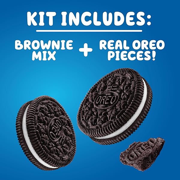 BETTY CROCKER OREO BROWNIE MIX, OREO BROWNIE MIX TOPPED WITH OREO COOKIE PIECES, 13.6 OZ