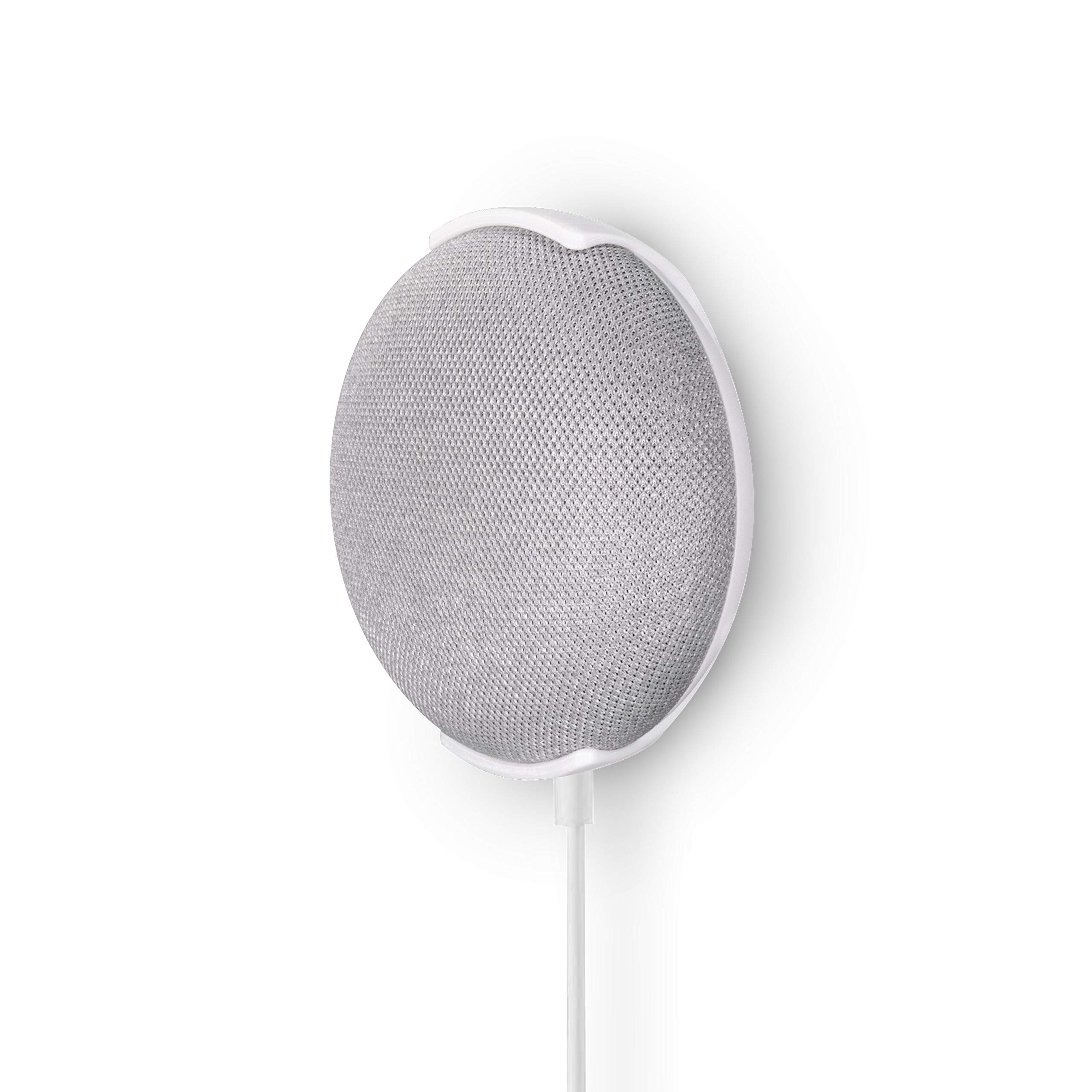 Photo 1 of Screwless Wall & Ceiling Mount for Google Home Mini, Stick On Holder - Easy Install, No Tools, by Brainwavz (GMN01) (White)