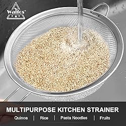 Walfos 6.3 Inch Fine Mesh Strainer, Premium