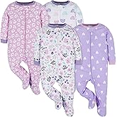 Onesies Brand baby-girls 4-pack Sleep 'N Play Footies Multi Pack