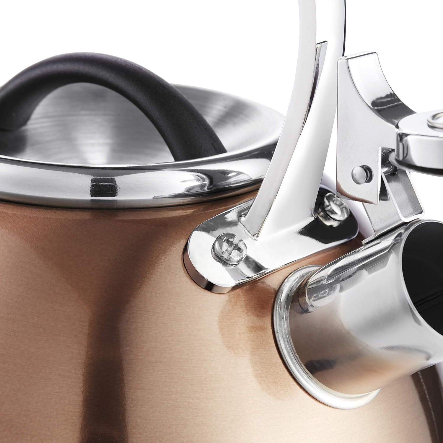 Morphy Richards 3L Stove Top Whistling Kettle Stainless Steel Copper