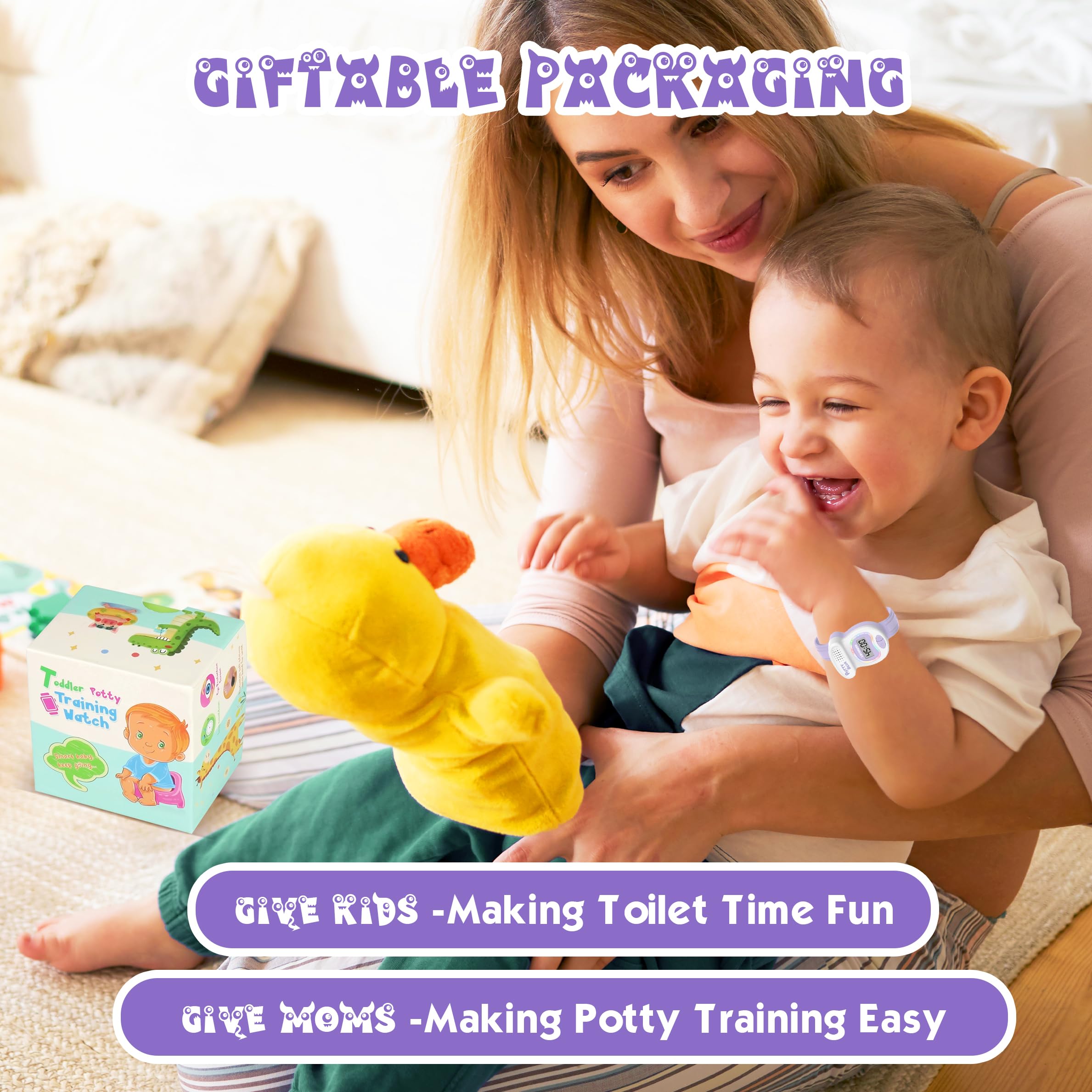 NN BEN NEVIS Potty Training Watch, Potty Timer Toilet Shape and LED Colorful Lights, Toddler Toilet Training Aid, Remind Toddler to Go to The Toilet, Best Gift for Toddlers