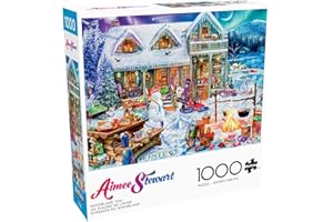 Buffalo Games - Aimee Stewart - Winterland Fun - 1000 Piece Holiday Jigsaw Puzzle Christmas Puzzles for Adults – Precision-Cut Pieces, Beautiful Artwork, and Hours of Relaxing Fun