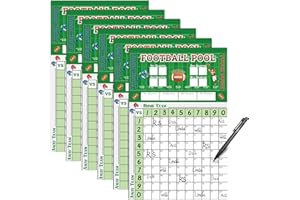 MOUNTCLIM 6 Pcs Football Pool Poster 17 x 11 inch Football Squares Pool Board Office Pool Football Poster Big Football Game Party Board Decorations Football Super Game Bowl Party Pool Poster 2025