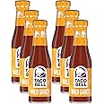 Taco Bell Mild Sauce 7.5 Ounce Bottle (Pack of 6) with By The Cup Swivel Spoons