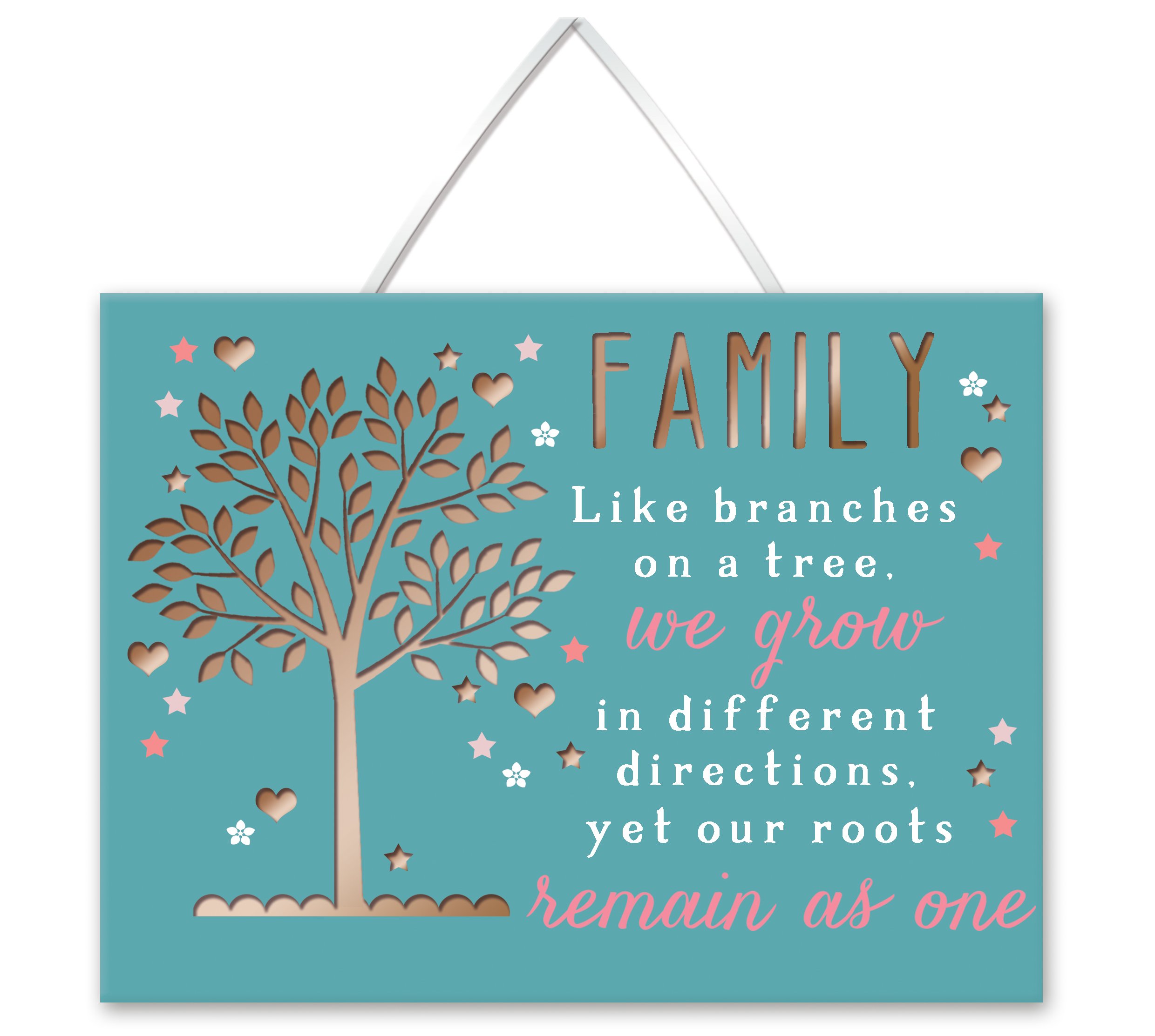 Family Wooden Mirror Mirror Hanging Plaque