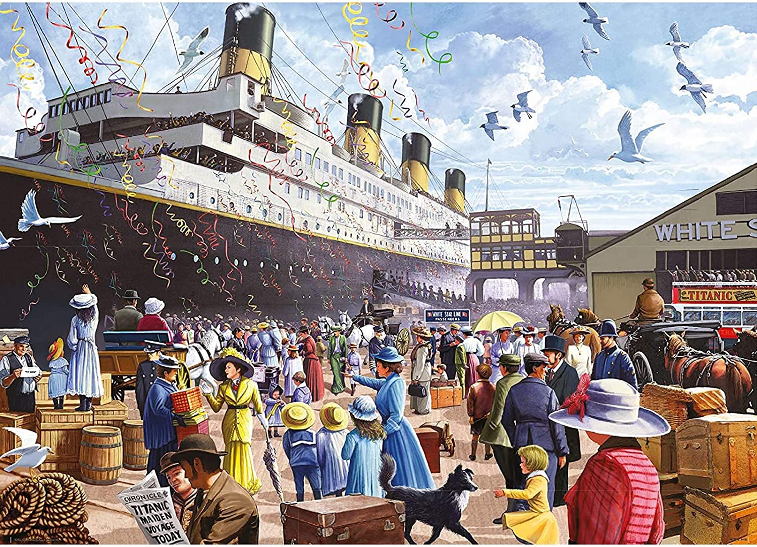 CHengQiSM Titanic Ship Jigsaw Puzzle 1000 Pieces for Adult - Hard Impossible Adult Puzzle - Home Room Decoration (27.56" x 19.69")