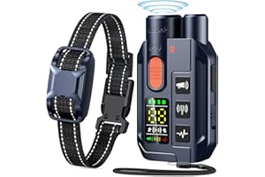 KETWINI 2 in 1 Dog Shock Collar &Dog Bark Deterrent Devices,4200FT Dog Training Collar with Remote, E Collar with Adjustable Beep, Vibration and Shock, IP67 Waterproof,50FT Ultrasonic(1-3L) Control Range