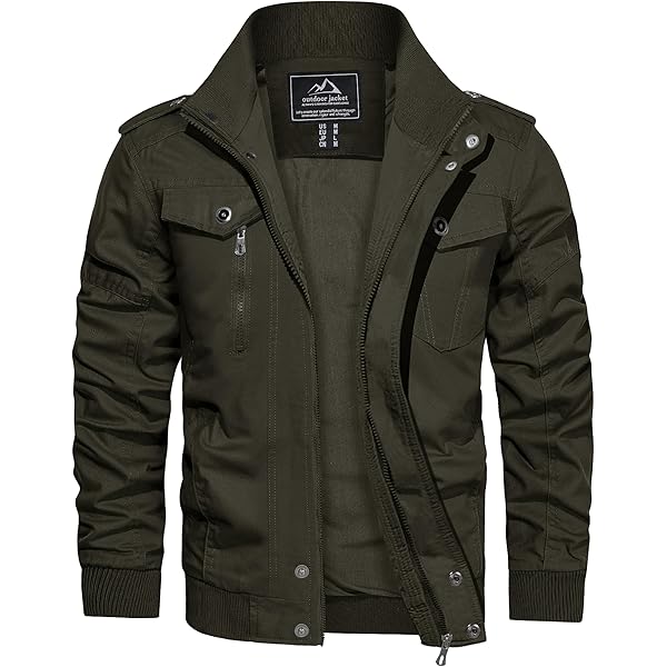 Oymyakon Men's Casual Military Jacket Stand Collar Jackets