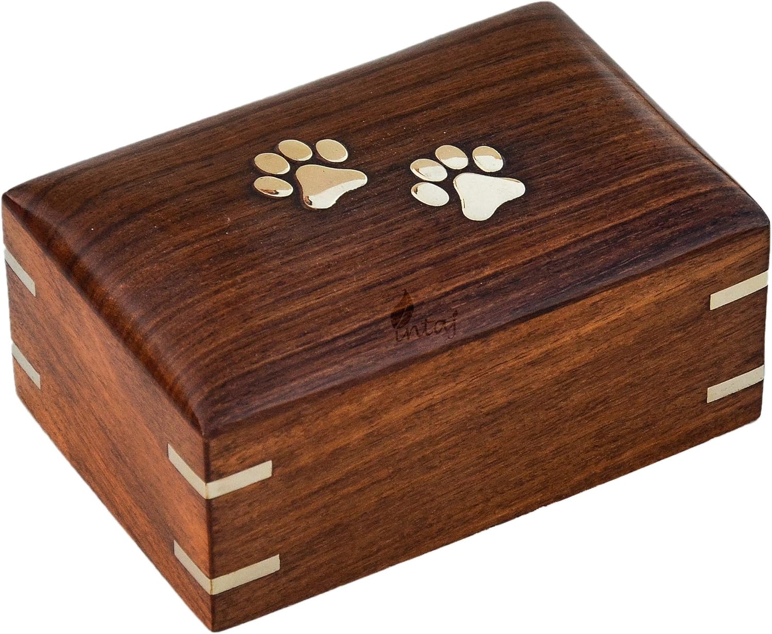 INTAJ Rosewood Pet Urn Peaceful Pet Memorial Keepsake Urn