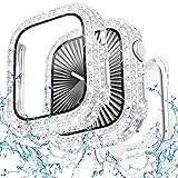 WINGLE 2-in-1 Waterproof Bling Case for Apple Watch
