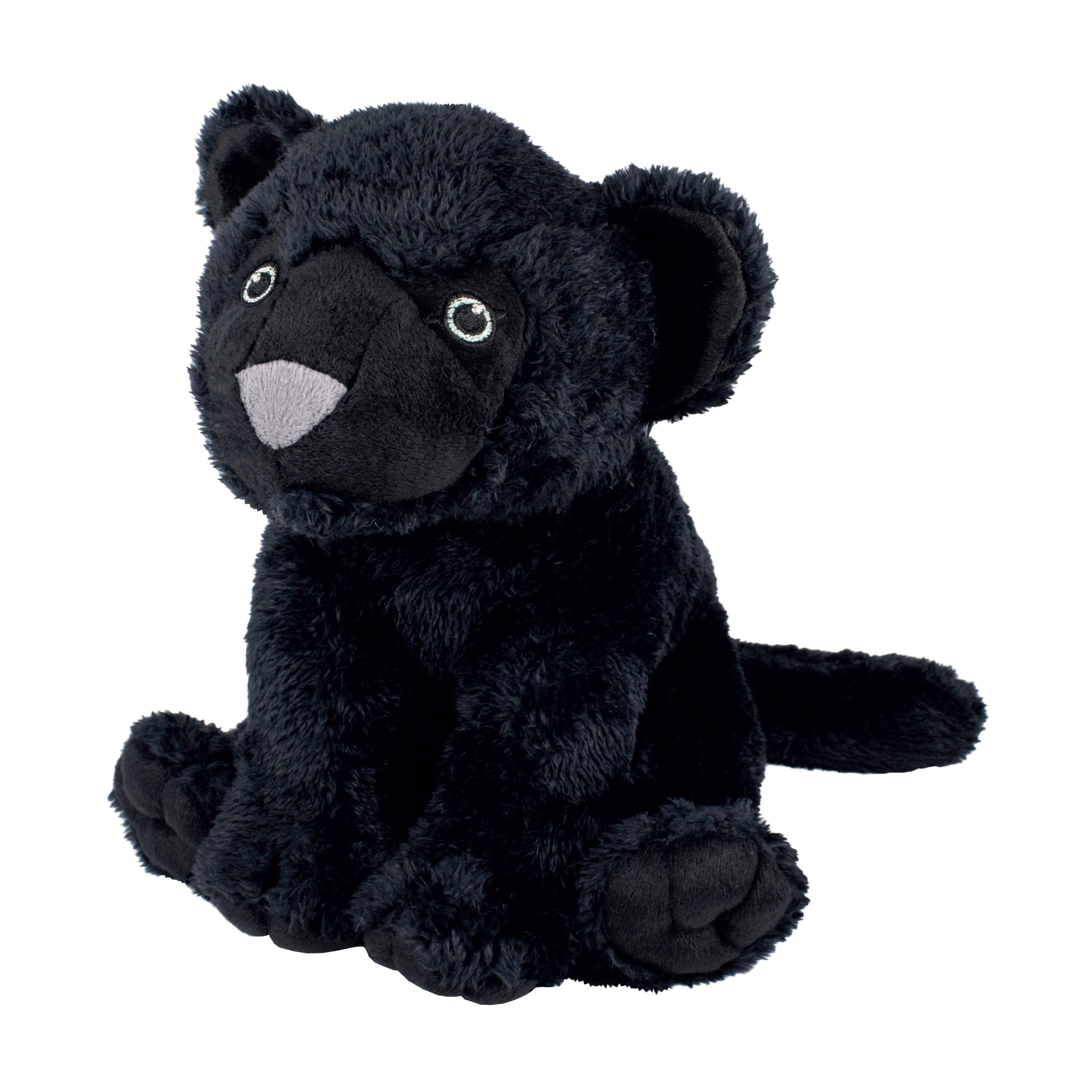 EcoBuddiez - Black Panther from Deluxebase. Medium Soft Plush Animals made from Recycled Plastic Bottles. Eco-Friendly Cuddly Gift for Kids and Cute Stuffed Animal Toy for Toddlers.