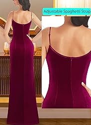 VFSHOW Womens 2025 Winter Velvet Formal Prom Maxi