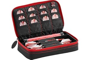 Casemaster Plazma Dart Case for Soft and Steel Tip Darts, Holds 3 Darts and Features Built-In Storage Tube and Pockets for Flights, Tips, Shafts, and Personal Items