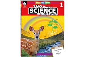 Shell Education 180 Days™: Science, Earth and Space Science for 1st Grade Practice Workbook for Classroom and Home, Cool and Fun Practice Created by Teachers