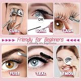 CNMTCCO Individual Eyelashes 570pcs D Curl Wispy Clusters 8-16mm Max view 5
