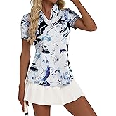 Rapbin Womens Polo Shirt Golf Shirts Women Collared Shirts Short Sleeve Tee V Neck Tops