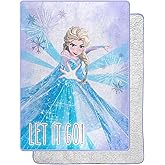 Northwest Frozen Silk Touch Sherpa Throw Blanket, 60" x 80", Frosted Believe