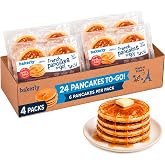 bakerly French Pancakes To Go! Non GMO, Free from Artificial Flavors &amp; Colors, Pack of 4, 6-Count (24 Total Pancakes)
