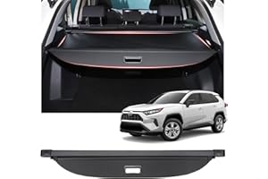 Fannyc Cargo Cover Fit for Toyota RAV4 2024 2023 2022 2021 2020 2019 Accessories,Retractable Rear Trunk Cover Luggage Security Shield Shade Cover