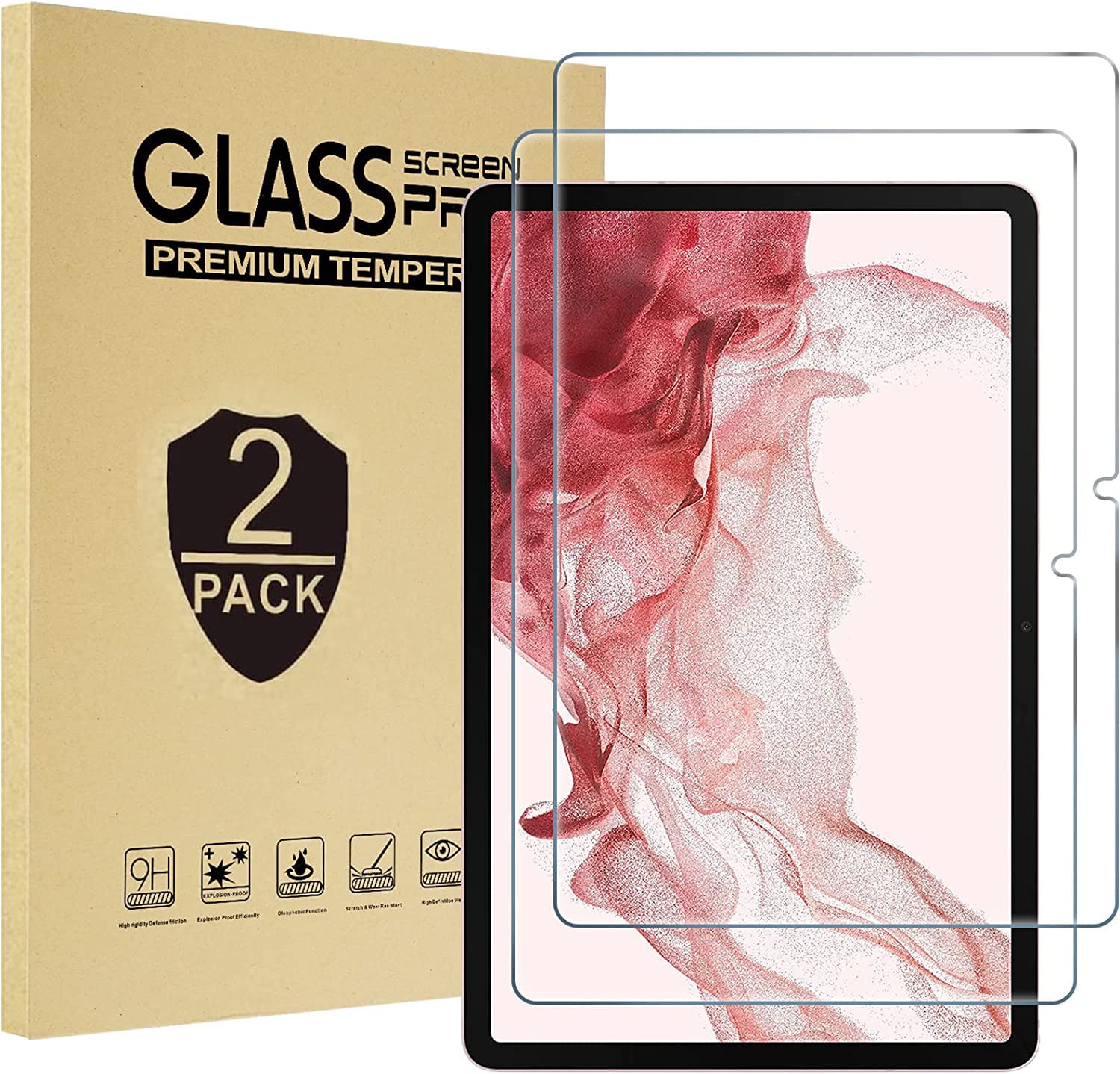Photo 1 of [2 Pack] Screen Protector for Samsung Galaxy Tab S11/S10 Lite/10 FE/S9 FE/S8/S7 11 Inch 2025/2023/2022, Tempered Glass film for Tablet S11/S10 10.9-inch, Bubbles-Free Anti-Scratch Clear